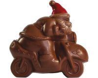 plaque 275x175 de 2 empreintes pour 1 père noël sur moto 120 mm
