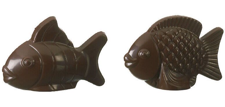 plaque 275x175 de 4 empreintes de 2 poissons
