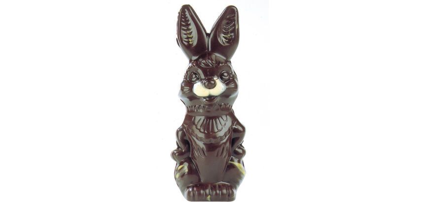 plaque 360x195 de 2 empreintes pour 1 lapin humoristique 230mm