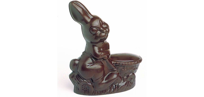 plaque 360x195 de 2 empreintes pour 1 lapin corbeille 180x155 mm