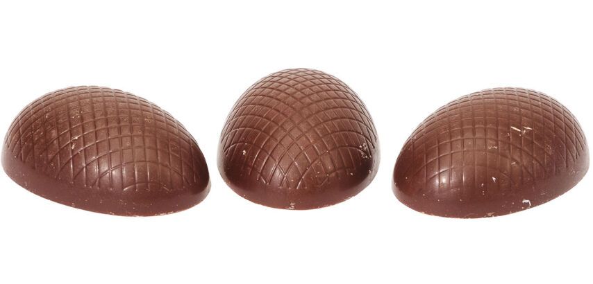 plaque 275x175 pour 45 bonbons demi oeufs striés 30 mm