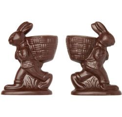 plaque 275x175 de 2 empreintes pour 1 lapin avec panier
