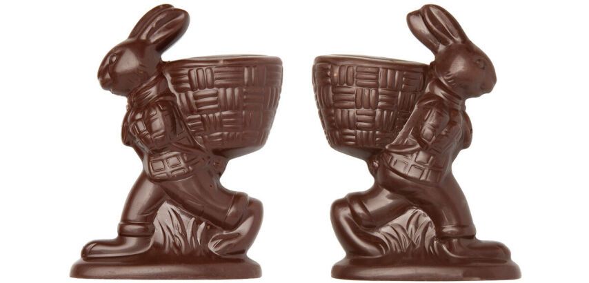 plaque 275x175 de 2 empreintes pour 1 lapin avec panier
