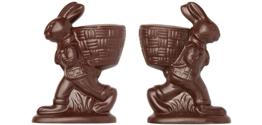 plaque 275x175 de 2 empreintes pour 1 lapin avec panier