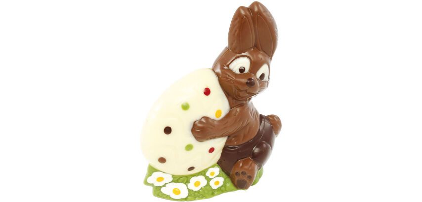 plaque 275x175 de 2 empreintes pour 1 lapin avec oeuf 120mm
