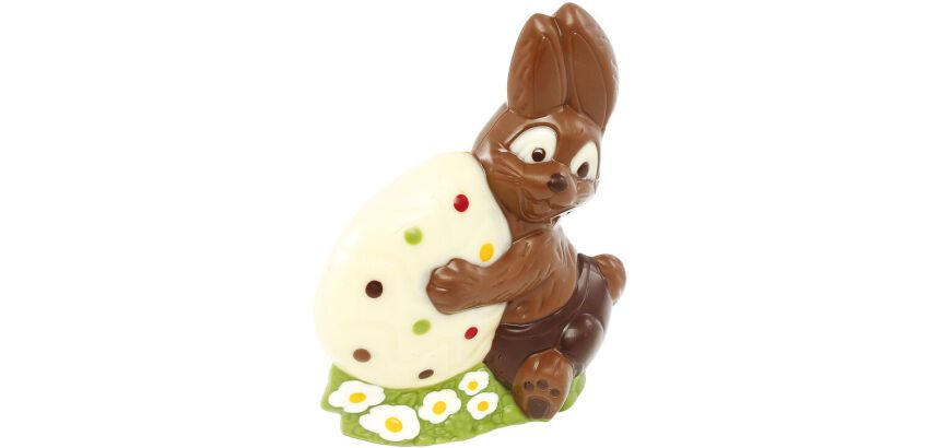 plaque 275x175 de 2 empreintes pour 1 lapin avec oeuf 120mm