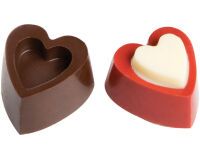plaque 275x135 pour 24 bonbons coeurs reliefs 30 mm