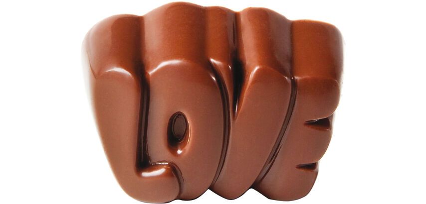 plaque 275x135 pour 24 bonbons ""love""