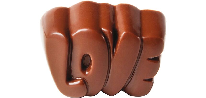 plaque 275x135 pour 24 bonbons ""love""