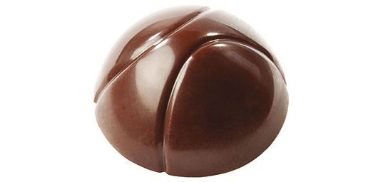plaque 275x135 pour 21 bonbons demi-sphères 2 rayures