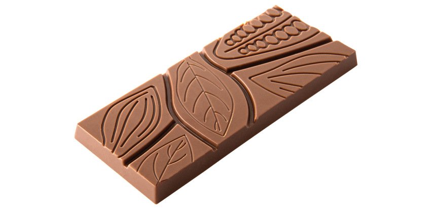 plaque 275x175 pour 6 tablettes de 50 g motif cabosse