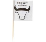 boîte de 100 picsteacks pique bois - papier bien cuit