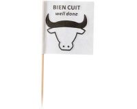 boîte de 100 picsteacks pique bois - papier bien cuit