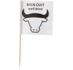 boîte de 100 picsteacks pique bois - papier bien cuit