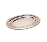 plat ovale en acier inoxydable 34 x 23 cm