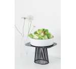 support en fil métallique pour buffet noir 30,7 x 25,3 cm h 25 cm