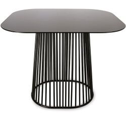 support en fil métallique pour buffet noir 30,7 x 25,3 cm h 20 cm