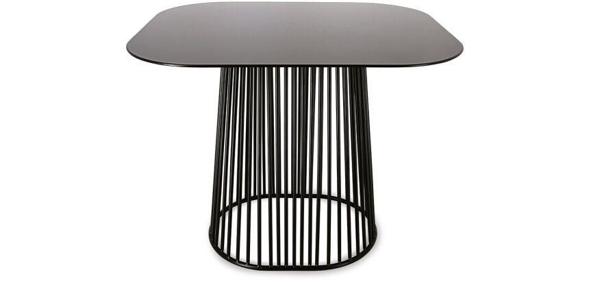 support en fil métallique pour buffet noir 30,7 x 25,3 cm h 20 cm