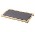 Basalt plat rectangulaire 30 x 16 cm
