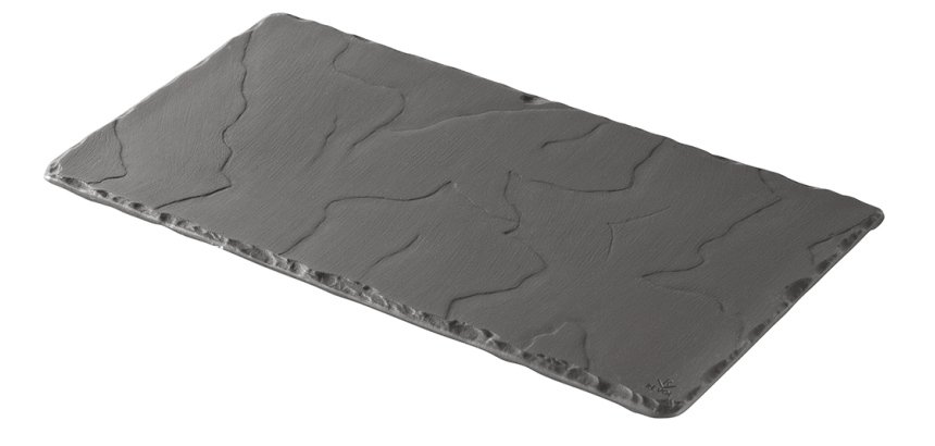 Basalt plat rectangulaire 30 x 16 cm