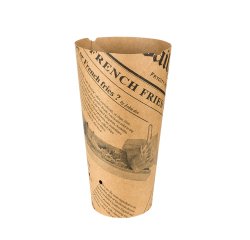 carton de 1000 (20 sachets de 50) pots snack newspaper ronds 48 cl