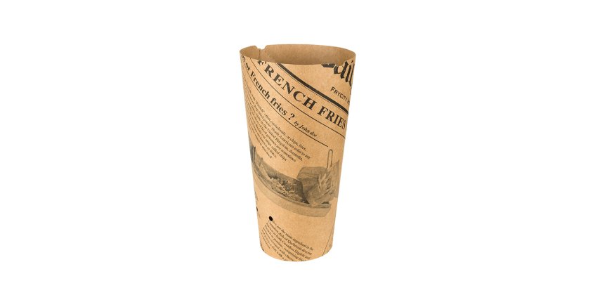 carton de 1000 (20 sachets de 50) pots snack newspaper ronds 48 cl
