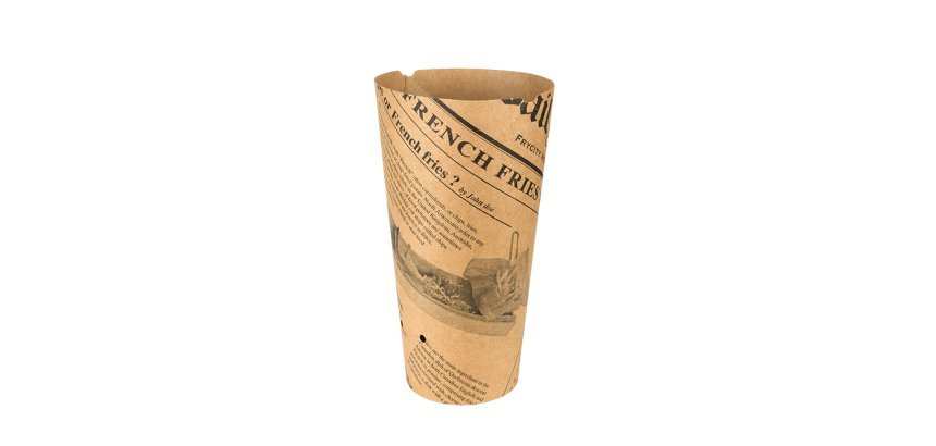 carton de 1000 (20 sachets de 50) pots snack newspaper ronds 48 cl