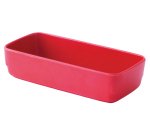 ravier rectangulaire en mélamine 15,5 cm x 7 cm rouge