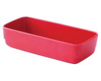 ravier rectangulaire en mélamine 15,5 cm x 7 cm rouge