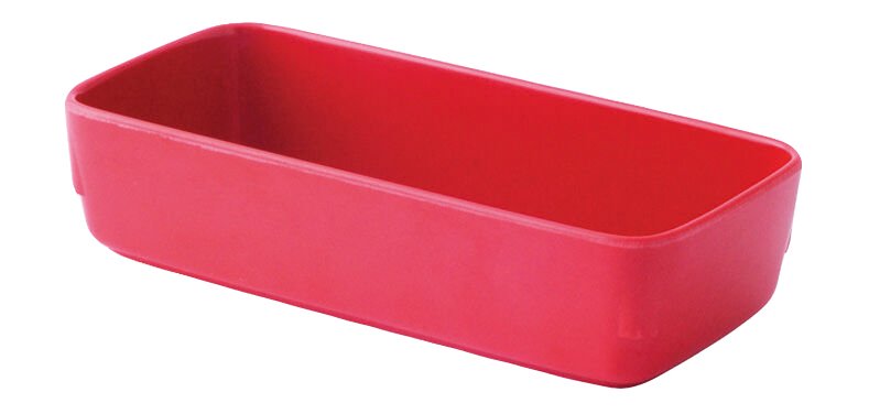 ravier rectangulaire en mélamine 15,5 cm x 7 cm rouge
