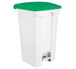 poubelle avec couvercle vert et pédale spéciale boutique 90 l