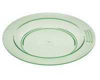 assiette demi-creuse en copolyester Ø 18 cm verte