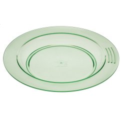 assiette demi-creuse en copolyester Ø 18 cm verte