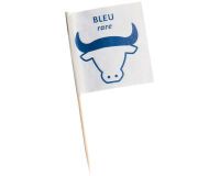 boîte de 100 picsteacks pique bois - papier bleu