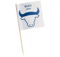 boîte de 100 picsteacks pique bois - papier bleu