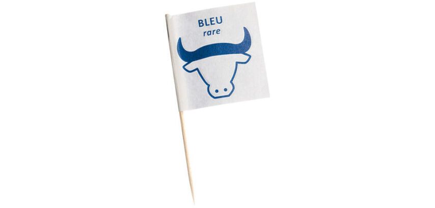 boîte de 100 picsteacks pique bois - papier bleu
