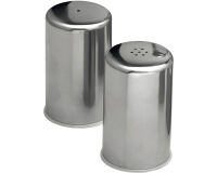 set salière-poivrière en acier inoxydable h 70 mm