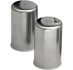 set salière-poivrière en acier inoxydable h 70 mm