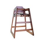 chaise bébé en bois foncé empilable 52 x 50,5 x 72 cm