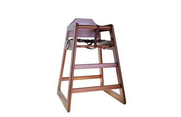 chaise bébé en bois foncé empilable 52 x 50,5 x 72 cm
