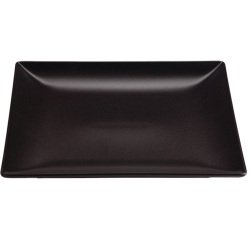 Kuro assiette noire carrée 19 x 19 cm