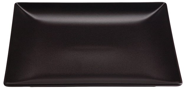 Kuro assiette noire carrée 19 x 19 cm