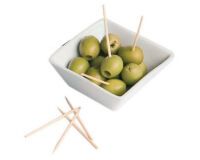 boîte de 1000 piques cocktail en bois rond 2 pointes 10 cm