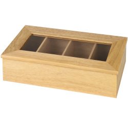 boîte thé bois naturel sans inscription
