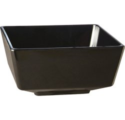 Saladier en mélamine pour buffet 4 25,5 x 25,5 cm noir
