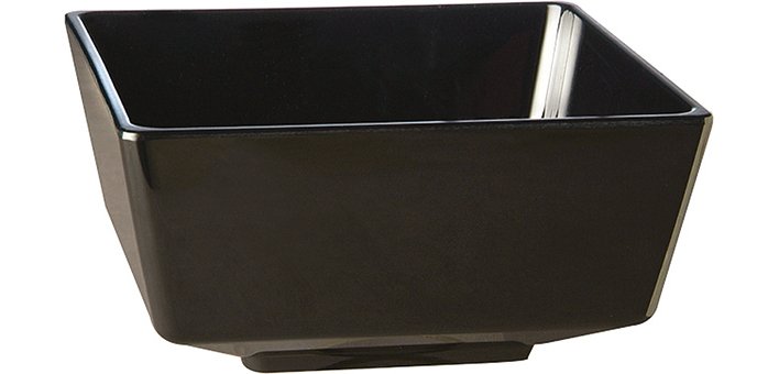 Saladier en mélamine pour buffet 4 25,5 x 25,5 cm noir