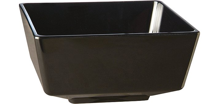 Saladier en mélamine pour buffet 4 25,5 x 25,5 cm noir