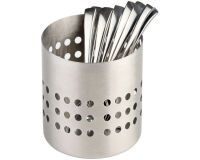pot à couverts en inox troué 10x10  cm