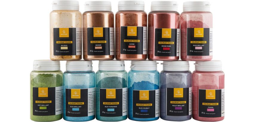 colorant poudre dispersable vert métal 25 g