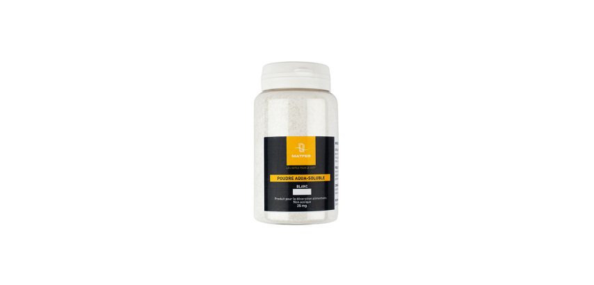 colorant poudre aqua-soluble blanc 25 g